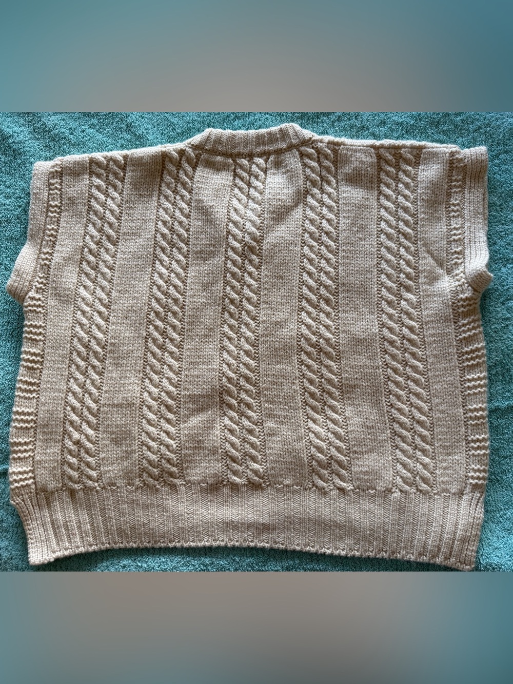 &Daughter 100% Wool Cream Sweater Vest - Picture 5 of 8